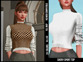 Sims 4 —  Sport Shery Top by couquett — cute, fancy and confortable sport top, for your lovely sims hq mod compatible in