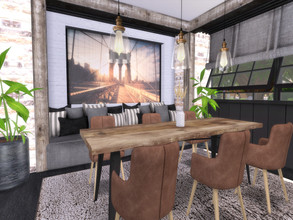 Sims 4 — Mira Dining Room by Suzz86 — Mira is a fully furnished and decorated dining room. Size: 6x6 Value: $ 10,100