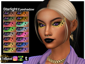 Sims 4 — Starlight Eyeshadow by EvilQuinzel — Eyeshadow with stars for your sims! - Eyeshadow category; - Female and