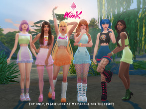 Sims 4 — WINX Club (TOP ONLY) by simmingwithboba — BGC (Base Game Compatible) 22 Swatches Top only, please look at my