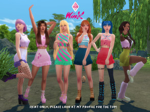 Sims 4 — WINX Club (SKIRT ONLY) by simmingwithboba — BGC (Base Game Compatible) 19 Swatches Skirt only, please look at my