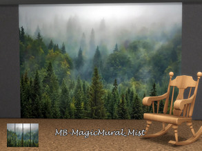 Sims 4 — MB-MagicMural_Mist by matomibotaki — MB-MagicMural_Mist, a dream between day and night, ready for fantasy and