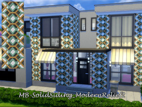 Sims 4 — MB-SolidSiding_ModernRelief2 by matomibotaki — MB-SolidSiding_ModernRelief2, modern exterior wall cladding, for