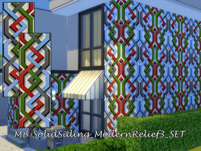 Sims 4 — MB-SolidSiding_ModernRelief3_SET by matomibotaki — MB-SolidSiding_ModernRelief3_SET, two modern exterior wall