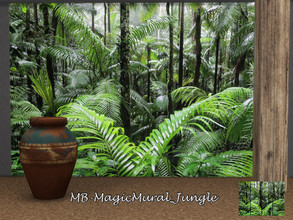 Sims 4 — MB-MagicMural_Jungle by matomibotaki — MB-MagicMural_Jungle, a bit of jungle atmosphere for your home , mural