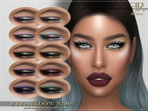 Sims 4 — FRS Eyeshadow N180 by FashionRoyaltySims — Standalone Custom thumbnail 10 color options HQ texture Compatible