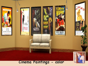 Sims 3 — ws Cinema Paintings color - RC by watersim44 — Cinema recolor Paintings Vintage - in color. For Movie-Fans.
