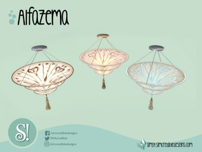 Sims 4 — Alfazema Ceiling Lamp by SIMcredible! — by SIMcredibledesigns.com available at TSR 3 colors variations