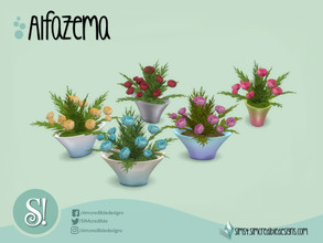 Sims 4 — Alfazema Flower by SIMcredible! — by SIMcredibledesigns.com available at TSR 5 colors variations
