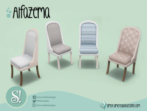 Sims 4 — Alfazema Chair by SIMcredible! — by SIMcredibledesigns.com available at TSR 4 colors variations