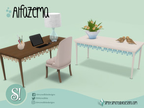 Sims 4 — Alfazema 2x1 Table by SIMcredible! — by SIMcredibledesigns.com available at TSR 3 colors variations