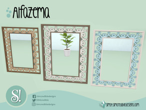 Sims 4 — Alfazema Mirror by SIMcredible! — by SIMcredibledesigns.com available at TSR 3 colors variations