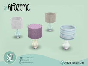 Sims 4 — Alfazema table lamp by SIMcredible! — by SIMcredibledesigns.com available at TSR 4 colors variations