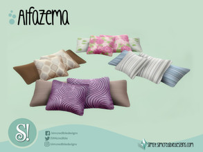 Sims 4 — Alfazema Pillows by SIMcredible! — by SIMcredibledesigns.com available at TSR 4 colors variations