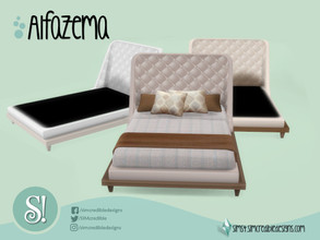 Sims 4 — Alfazema Bed frame by SIMcredible! — by SIMcredibledesigns.com available at TSR 3 colors variations