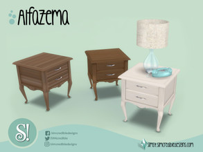 Sims 4 — Alfazema End table by SIMcredible! — by SIMcredibledesigns.com available at TSR 3 colors variations