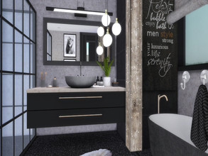 Sims 4 — Becca Bathroom by Suzz86 — Becca is a fully furnished and decorated bathroom. Size: 4x4 Value: $ 6,400 Short