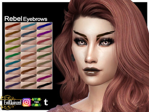 Sims 4 — Rebel Eyebrows by EvilQuinzel — Eyebrows for a rebel sim! - Eyebrows category; - Female and male; - Teen + ; -