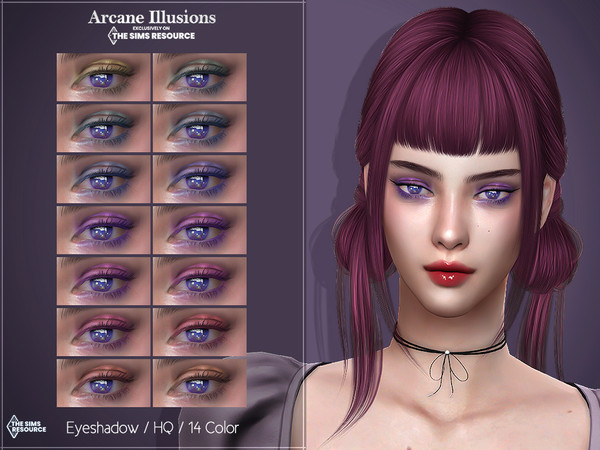 Sims 4 — Arcane Illusions Fairy Eyeshadow (HQ) by Lisaminicatsims — -Arcane Illusions -New Mesh -14 swatches -All Skin