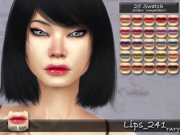 Sims 4 — Lips 241 by tatygagg — A new glossy lipstick for your sims. - Female, Male - Human, Alien - Teen to Elder - Hq