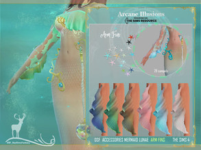 Sims 4 — Arcane Illusions.  Accessories Mermaid Lunae/  ARM FINS by DanSimsFantasy — These fins are designed to fit the