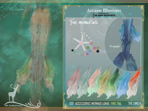 Sims 4 — Arcane Illusions. Accessories Mermaid Lunae / FINS TAIL by DanSimsFantasy — These fins are inspired by Koi fish,