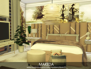 Sims 4 — MAKEDA by dasie22 — MAKEDA is an ethnic, contemporary bedroom. Please, use code bb.moveobjects on before you