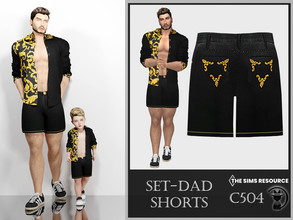 Sims 4 — Set-Dad Shorts C504 by turksimmer — 1 Swatch Compatible with HQ mod Works with all of skins Custom Thumbnail All