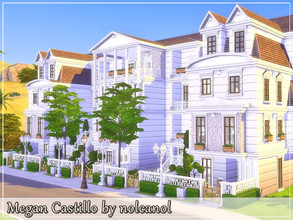Sims 4 — Megan Castillo / No CC by nolcanol — Megan Castillo is a huge property with five apartments, each four stories