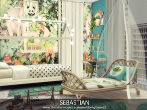 Sims 4 — SEBASTIAN by dasie22 — SEBASTIAN is a lovely, contemporary bedroom for kids. Please, use code bb.moveobjects on
