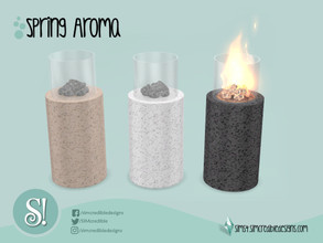 Sims 4 — Spring Aroma Fireplace by SIMcredible! — by SIMcredibledesigns.com available at TSR 3 colors variations
