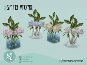 Sims 4 — Spring Aroma Flowers in a box by SIMcredible! — by SIMcredibledesigns.com available at TSR 4 colors variations