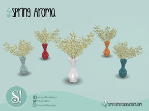 Sims 4 — Spring Aroma Little Flowers by SIMcredible! — by SIMcredibledesigns.com available at TSR 5 colors variations