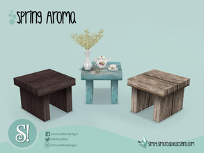 Sims 4 — Spring Aroma end table by SIMcredible! — by SIMcredibledesigns.com available at TSR 3 colors variations