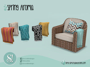 Sims 4 — Spring Aroma blanket by SIMcredible! — by SIMcredibledesigns.com available at TSR 6 colors variations
