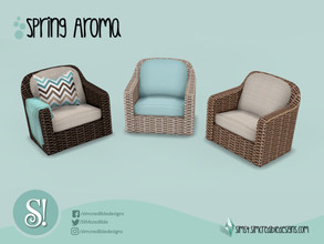 Sims 4 — Spring Aroma arm chair by SIMcredible! — by SIMcredibledesigns.com available at TSR 4 colors variations