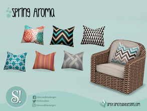 Sims 4 — Spring Aroma cushion Right by SIMcredible! — by SIMcredibledesigns.com available at TSR 8 colors variations
