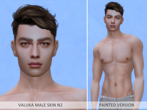 Sims 4 — Male painted skin N2B dark by Valuka — This is the 2nd part of the male skin N2. 13 dark colours. Highly