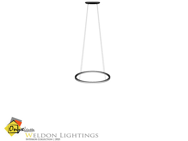 Sims 4 — Weldon Circular Ceiling Lamp Medium by Onyxium — Onyxium@TSR Design Workshop Lighting Collection | Belong To The