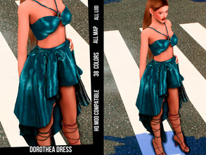 Sims 4 — Sexy Dorothea Dress by couquett — sexy, colorfully and simple dress for your sims this dress have all map done