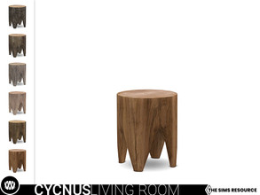 Sims 4 — Cycnus End Table by wondymoon — - Cycnus Living Room - End Table - Wondymoon|TSR - Creations'2021