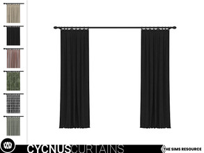 Sims 4 — Cycnus Curtains [3 Tiles] by wondymoon — - Cycnus Curtains - Curtains [3 Tiles] - Wondymoon|TSR - Creations'2021