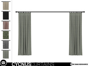 Sims 4 — Cycnus Curtains [4 Tiles] by wondymoon — - Cycnus Curtains - Curtains [4 Tiles] - Wondymoon|TSR - Creations'2021