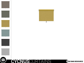 Sims 4 — Cycnus Roller Blind [1 Tile - Short] by wondymoon — - Cycnus Curtains - Roller Blind [1 Tile - Short] -