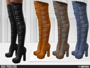 Sims 4 — 736 - Boots by ShakeProductions — Shoes/High Heel-Boots New Mesh All LODs Handpainted 11 Colors