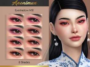 Sims 4 — Eyeshadow N12 by Anonimux_Simmer — - 8 Shades - Compatible with the color slider - BGC - HQ -Thanks to all CC