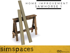 Sims 4 — Home Improvement - sawhorse 1 by simspaces — Part of the Home Improvement set: a critical piece of every DIY