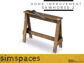 Sims 4 — Home Improvement - sawhorse 2 by simspaces — Part of the Home Improvement set: a critical piece of every DIY