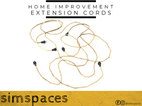 Sims 4 — Home Improvement - extension cords by simspaces — Part of the Home Improvement set: keep yourself plugged in