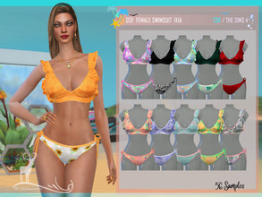 Sims 4 — FEMALE SWIMSUIT IXIA by DanSimsFantasy — Womens two piece swimsuit. 56 samples available Location: Full suit
